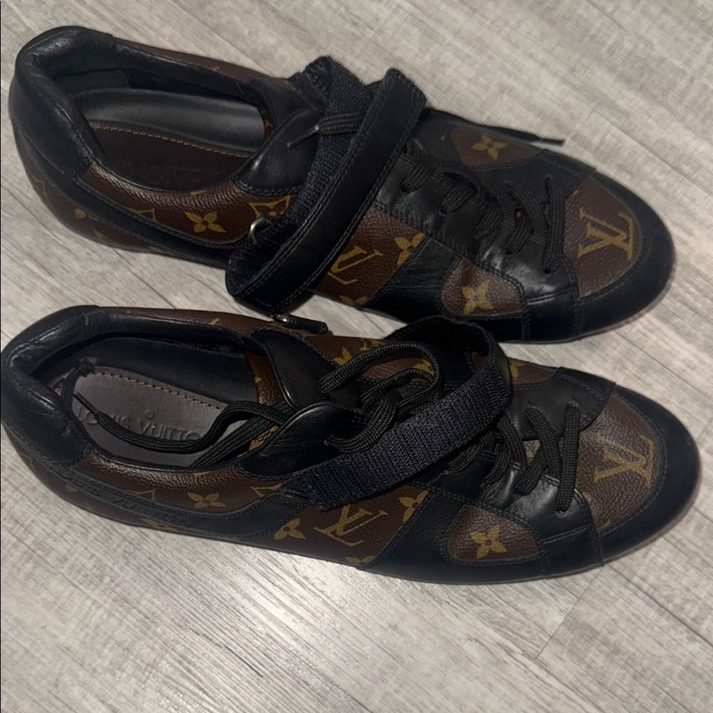 Louis Vuitton Black and Brown Monogram Shoes